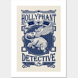 Hollyphant Detective - blue Posters and Art